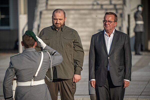 Verteidigungsminister Pistorius empfängt ukrainischen Amtskollege