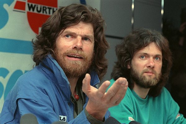 Messner und Fuchs bei PK nach Antarktis-Expedition