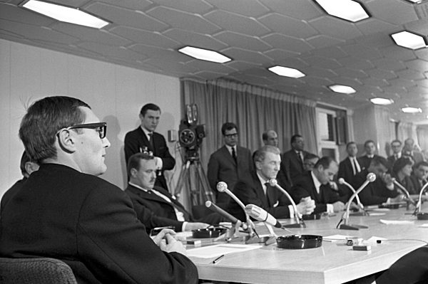 Pressekonferenz mit Spiegelherausgeber Rudolg Augstein