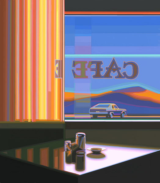 DESERT CAFE USA Route66 Wueste Kaffee Menschenleer Einsam