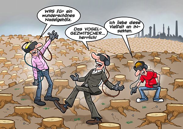 Virtuelle Realitaet vs. Umweltzerstoerung