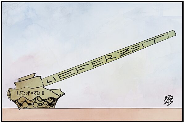 Die Lieferzeit fuer den Leopard II zieht sich
