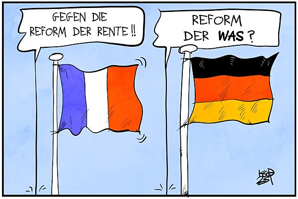 Protest gegen die Rentenreform in Frankreich