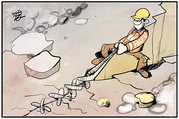 Hilfe fuer die Erdbebenopfer