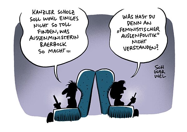 Aussenpolitik der Bundesregierung : Scholz und Baerbock Vertrauen