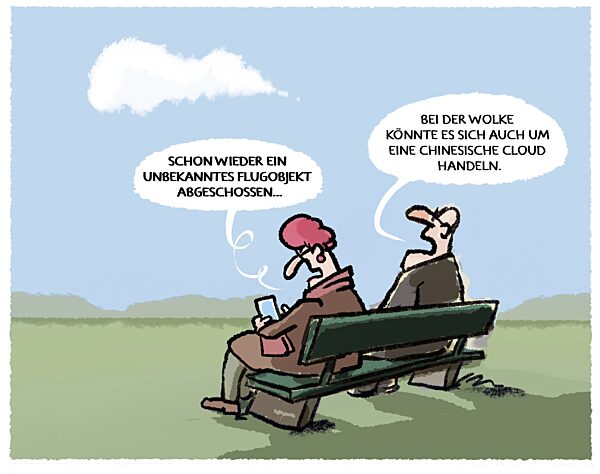 Verdaechtige Objekte im Luftraum