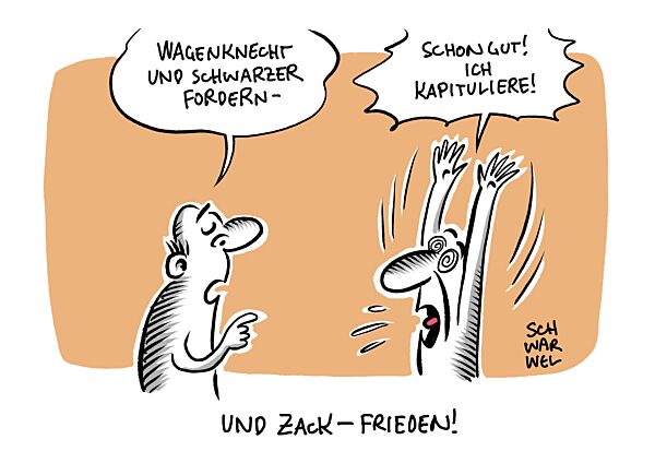 Aufruf von Wagenknecht und Schwarzer : Scholz soll Frieden verhandeln