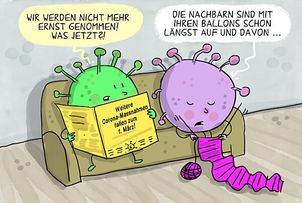 Weitere Corona-Massnahmen fallen zum 1. Maerz