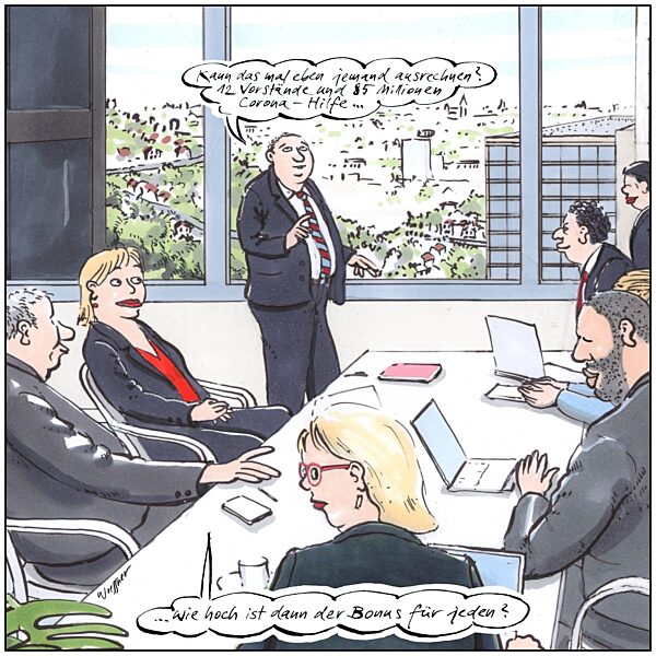 Meeting ueber Coronahilfe