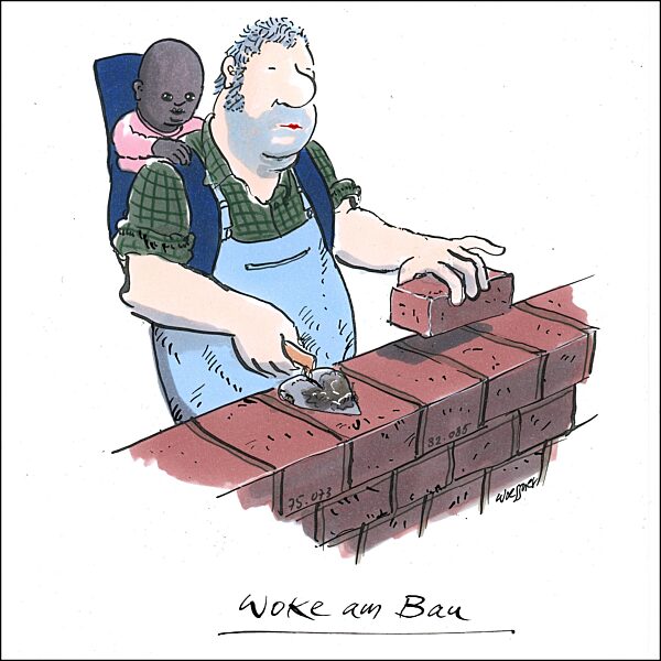 Maurer mit farbigem Kind