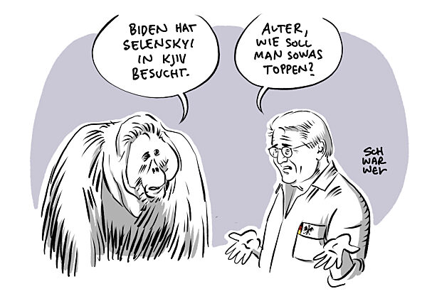 Ueberraschender Besuch in Kjiv : Biden bei Selenskyj