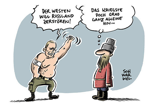 Putin ueberzeugt : Westen will Russland zerstoeren