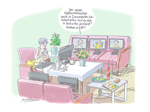 Kaffeekraenzchen in Corona-Zeiten