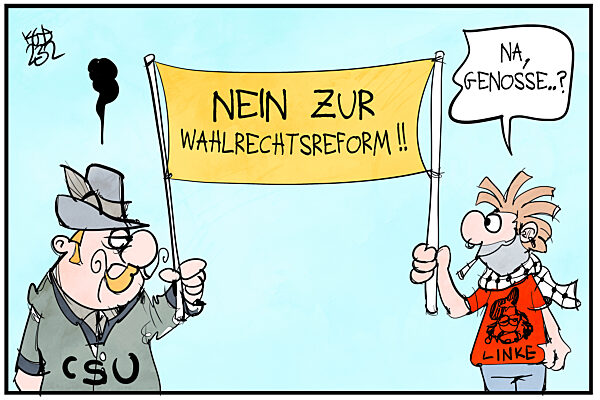 Union und Linke fuerchten die Wahlrechtsreform