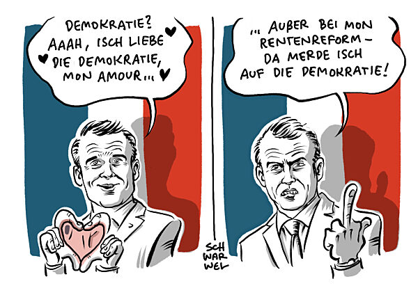 Demokratie in Frankreich : Macron setzt Rentenreform ohne Abstimmung durch