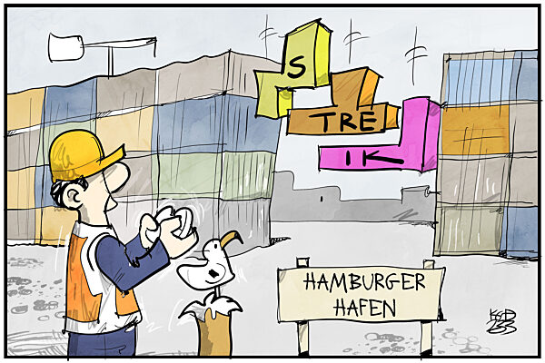 Streik am Hamburger Hafen