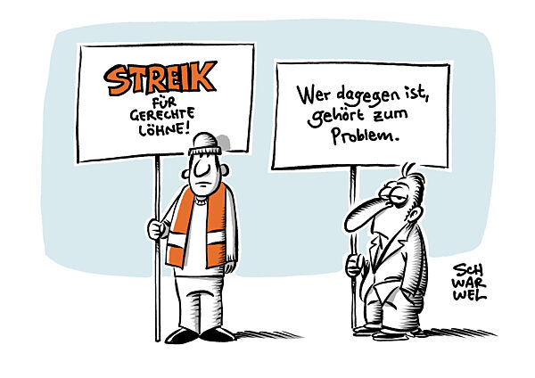 Montag Streik in ganz Deutschland : 105 Prozent jedoch mind. 500 Euro
