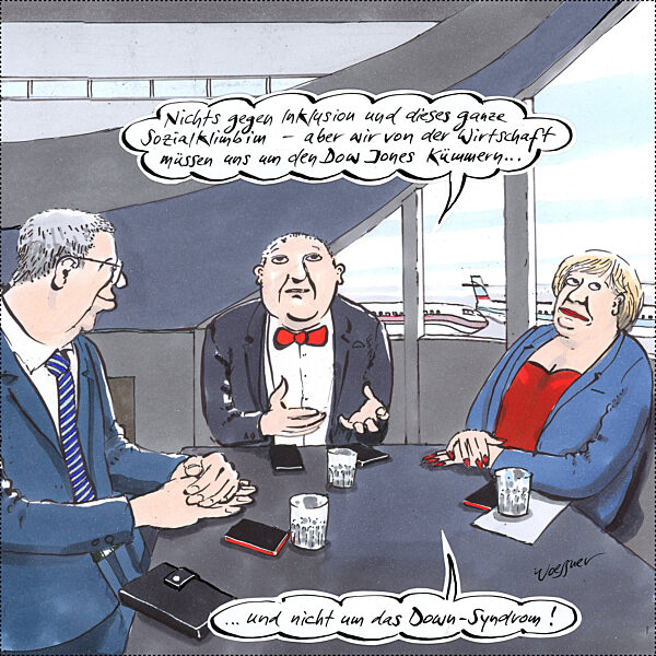 Meeting im Flughafengebaeude