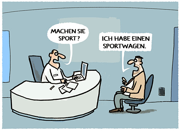 Autocartoon Sportwagenfahrer