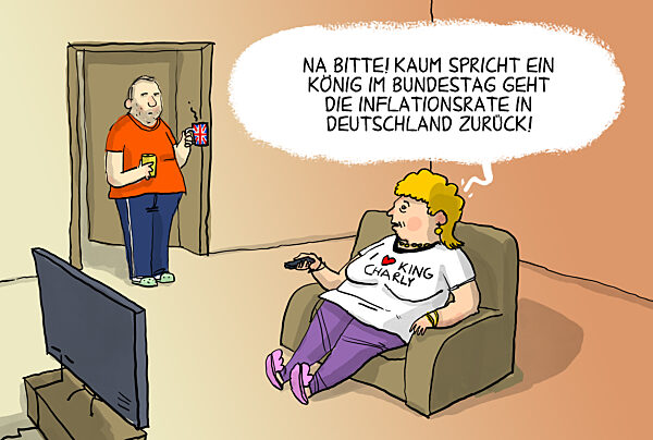 Koenig Charles III. im Bundestag