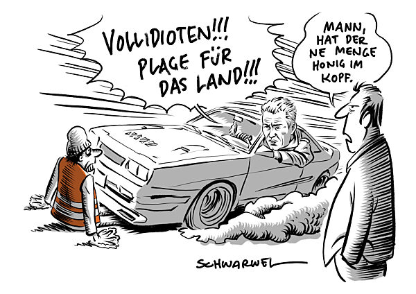 Til Schweiger wuerde Klima-Kleber von der Strasse zerren