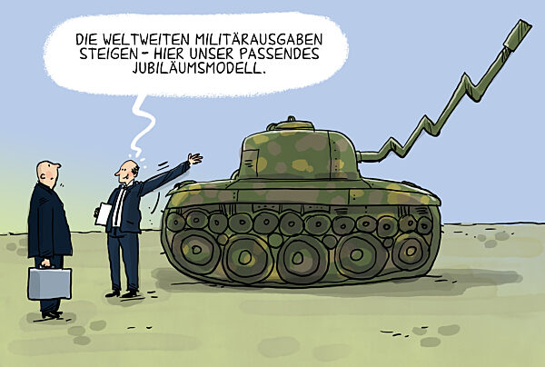 Weltweite Militaerausgaben erreichen Rekordhoehe