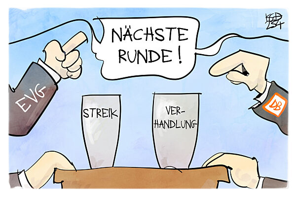 Die Tarifverhandlungen zwischen Bahn und EVG gehen in die naechste Runde