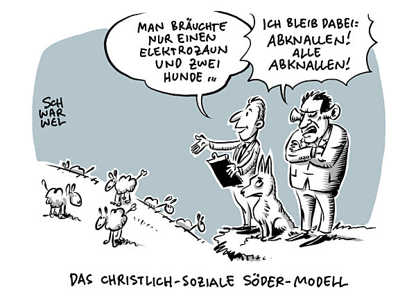 Woelfe in Bayern : Soeder eroeffnet die Jagd Ein Riss reicht