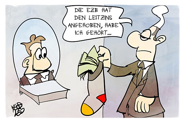 Die EZB erhoeht den Leitzins