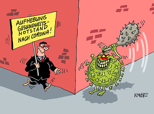 Coronakeule hinter der Ecke