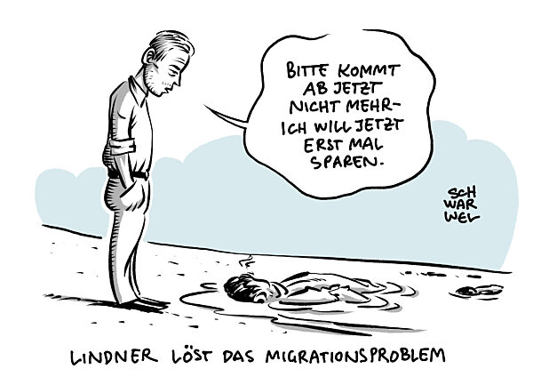 Lindner fordert andere Fluechtlingspolitik : Notfalls mit Zaeunen an Grenze