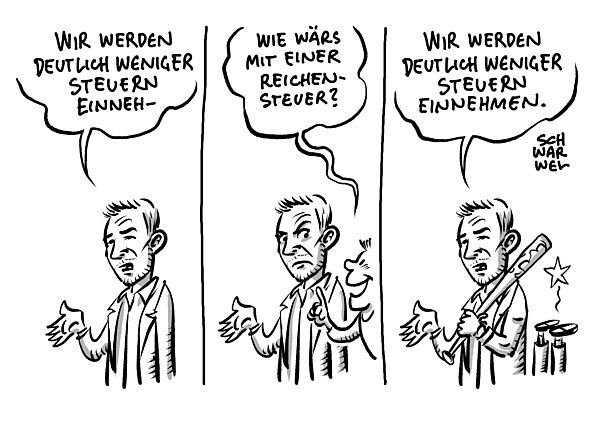 Schaetzung des Bundes : Deutlich weniger Steuereinnahmen fuer 2024