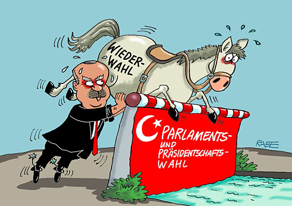 Erdogan huepft uebern Graben