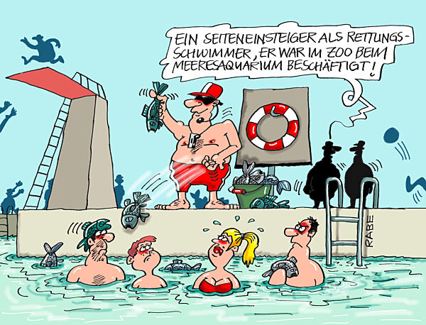 Bademeister mit Fischgeruch