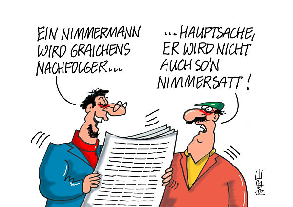 Nimmersatt aus der Zeitung