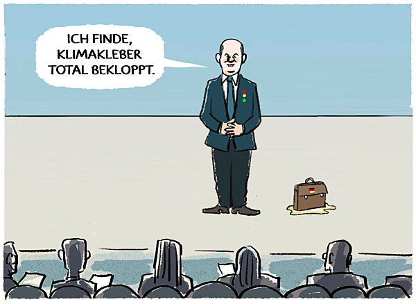 Scholz und Klimakleber