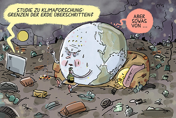 Grenzen der Erde ueberschritten
