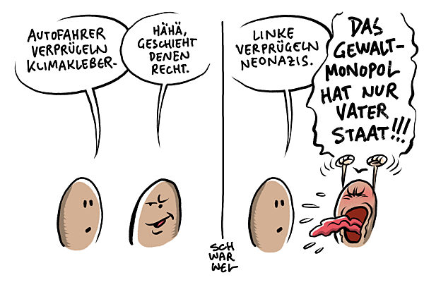 Autofahrer : Gewalt gegen Klimakleber nimmt zu Lina E. Gewaltmonopol