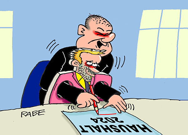 Unter die Arme gegriffen