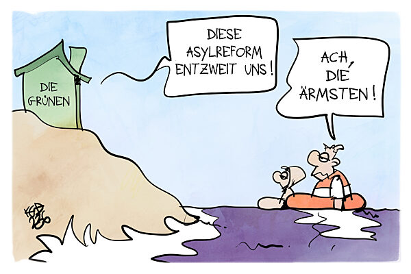 Asyl-Kompromiss spaltet die Gruenen
