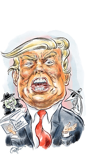 Donald Trump cartoon secret documents