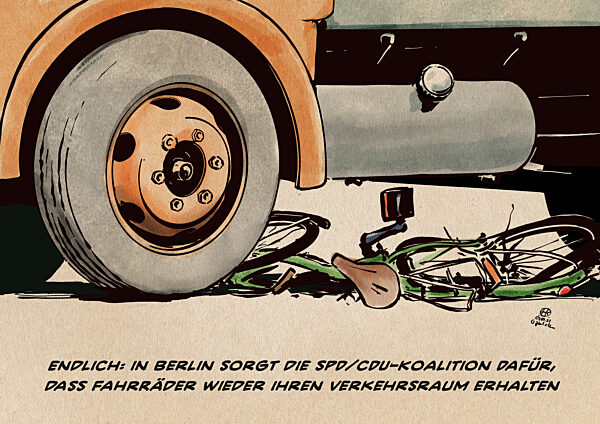 Berlins Verkehrswende endet mit dem Fahrradschutzstreifen