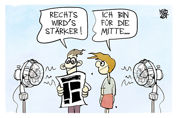 Rechts wird es staerker