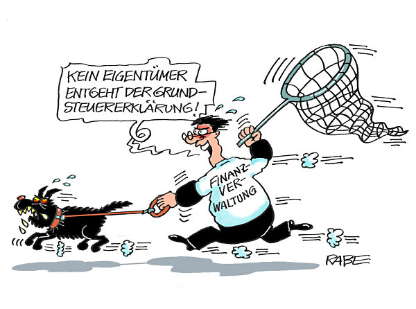 Grundsteuererklaerung Finanzamt Hund Netz Beamter