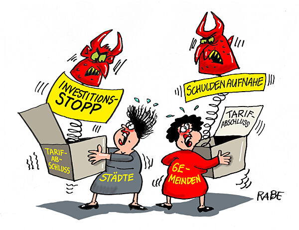 Tarifabschluss Streik Staedte Gemeinden Schulden Investitionsstopp