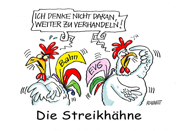 Streik Bahn evg Haehne Tarifverhandlungen Verdi
