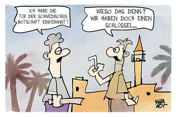 Die schwedische Botschaft in Bagdad wird gestuermt