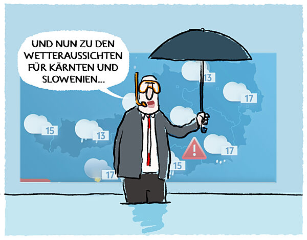 Dauerregen und Ueberschwemmungen