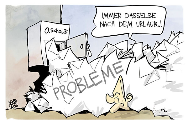 Scholz kehrt zurueck an die Arbeit