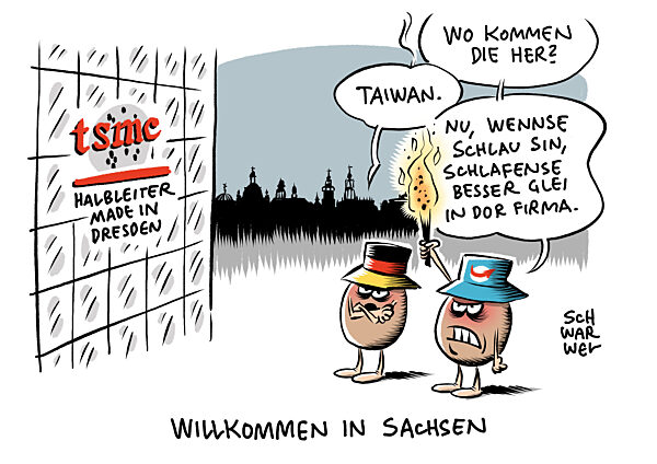 Dresden : Taiwanischer Konzern TSMC kuendigt Bau von Halbleiter-Chipfabrik